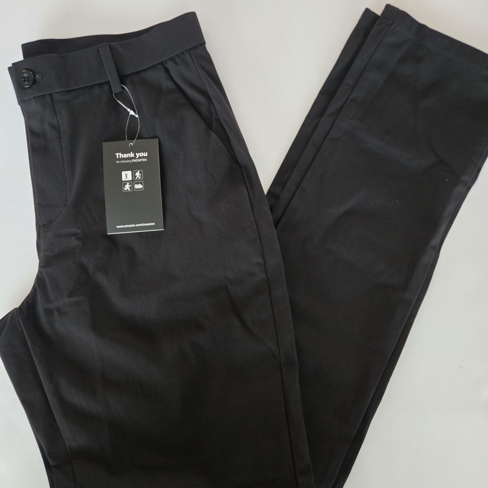SNOWTEN Men's Performance Golf Pants - Lightweight Stretch - Black - 34x30